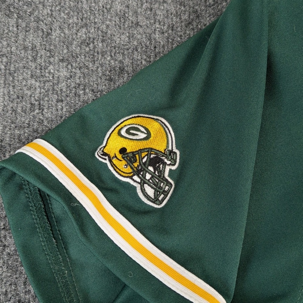 NFL Green Bay Packers Baseball Jersey Green Button Up Embroidered Logo Mens XL - Picture 8 of 12